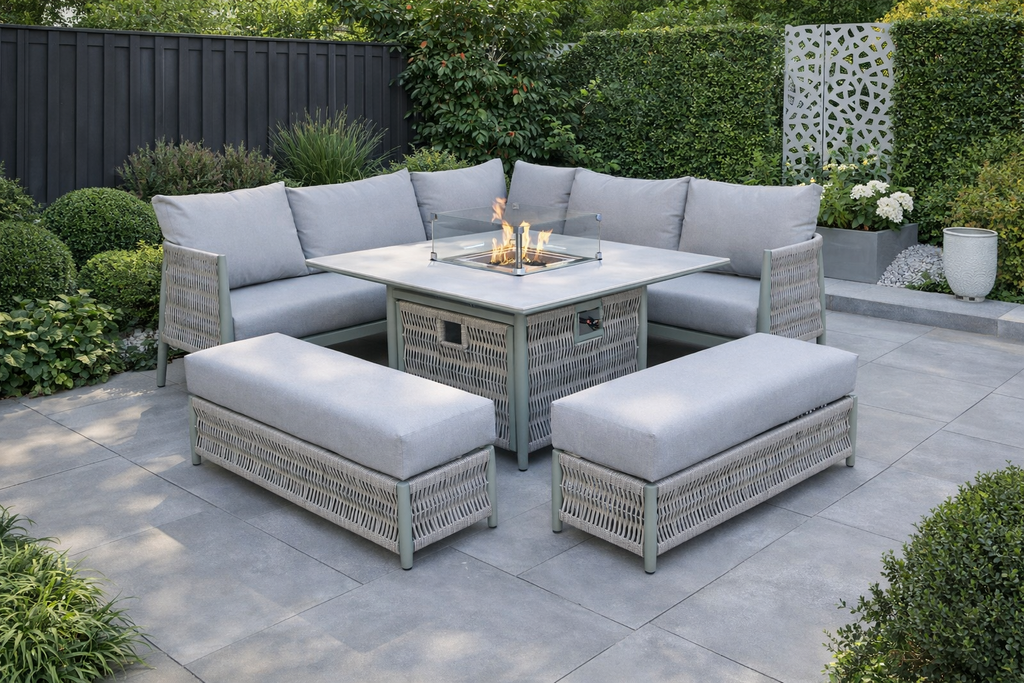 Loom Oasis Corner Firepit Set