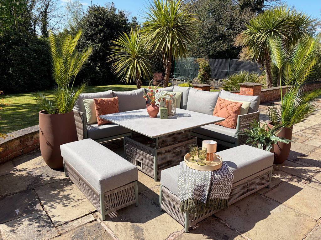 Loom Oasis Corner Sofa Set with height adjustable table