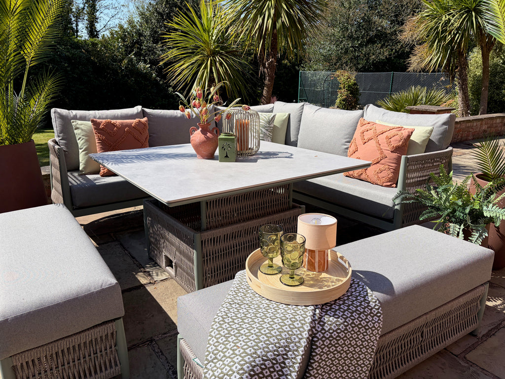 Loom Oasis Corner Sofa Set with height adjustable table