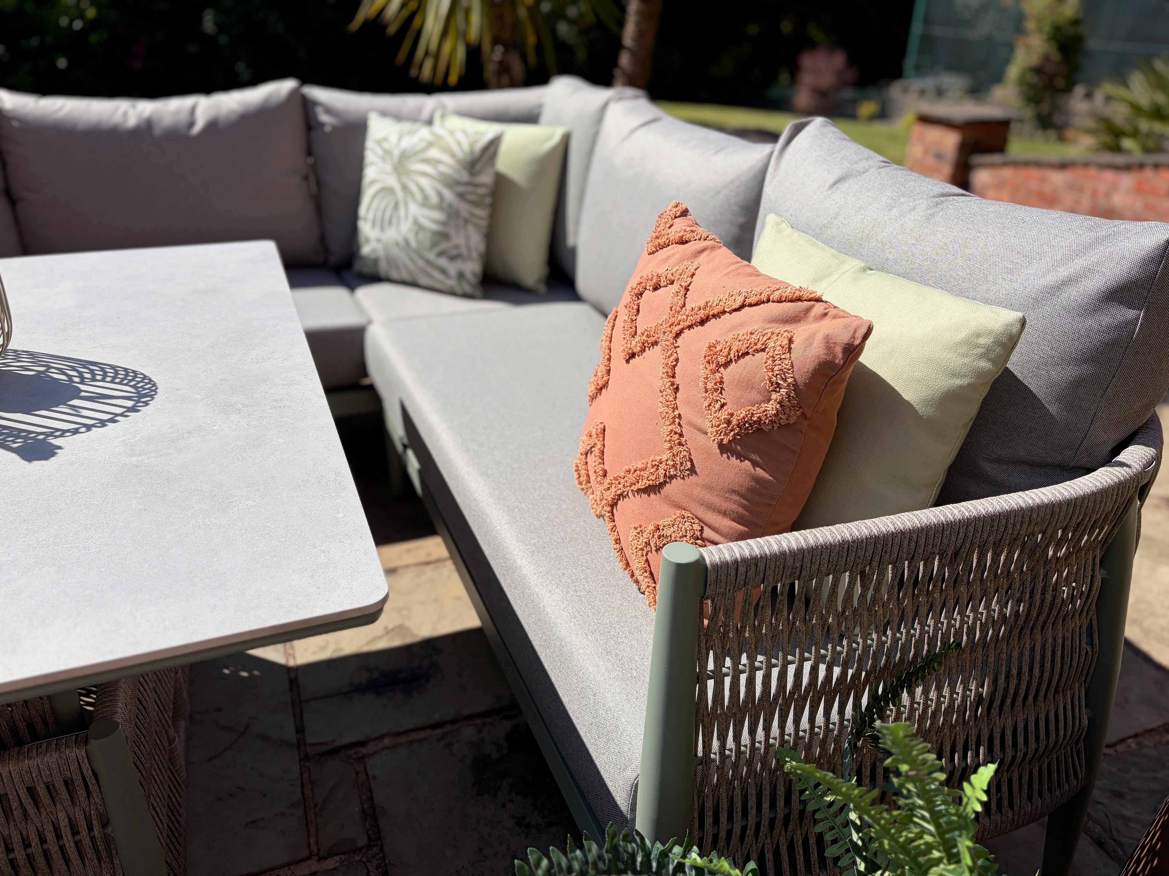 Loom Oasis Corner Sofa Set with height adjustable table