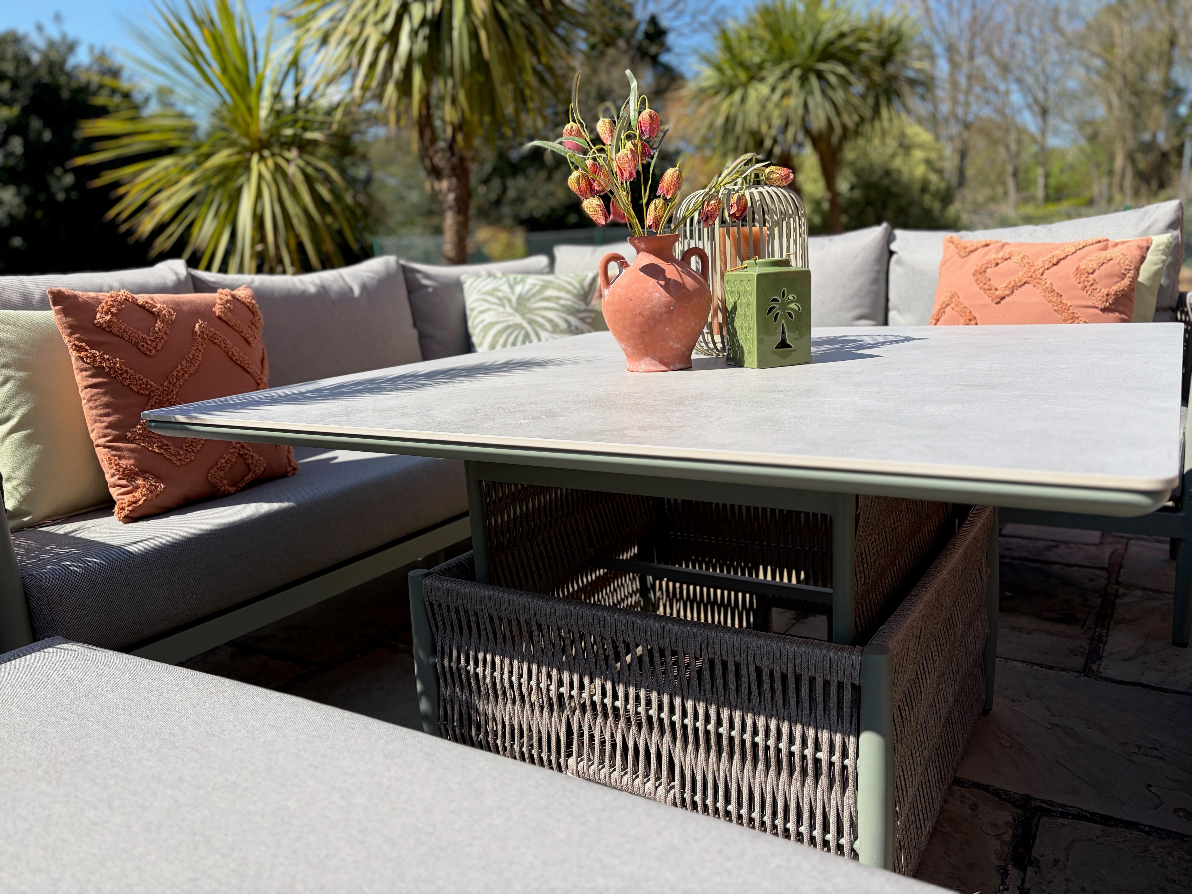 Loom Oasis Corner Sofa Set with height adjustable table
