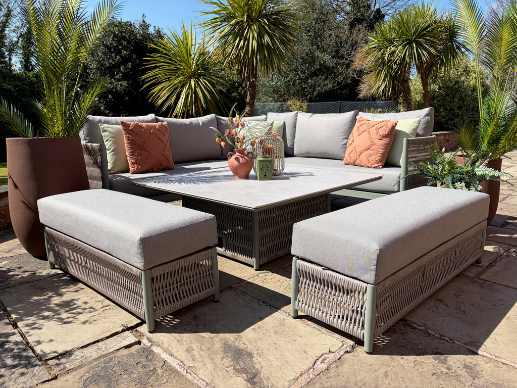 Loom Oasis Corner Sofa Set with height adjustable table